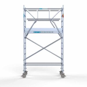 Standaard rolsteiger 75x190x4,2m werkhoogte dubbele voorloopleuning