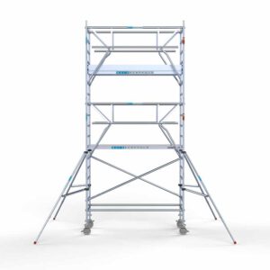 Standaard rolsteiger 90x250x6,2m werkhoogte dubbele voorloopleuning