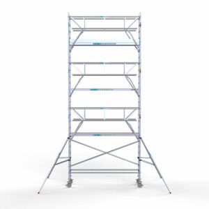 Ext. Standaard rolsteiger carbon vloer 75x305x8,2m werkhoogte dubbele voorloopleuning