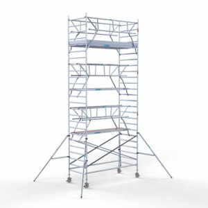 Euro rolsteiger carbon vloer 135x305x8,2m werkhoogte dubbele voorloopleuning