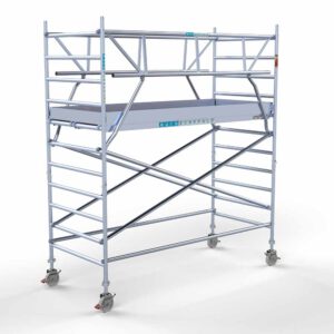 Euro rolsteiger carbon vloer 135x305x4,2m werkhoogte dubbele voorloopleuning