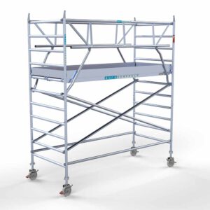 Euro rolsteiger carbon vloer 135x305x4,2m werkhoogte enkele voorloopleuning