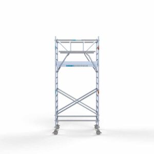 Ext. Standaard rolsteiger carbon vloer 135x250x5,2m werkhoogte dubbele voorloopleuning