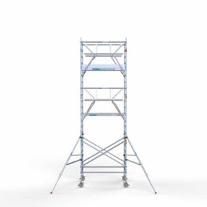 Standaard rolsteiger 135x190x7,2m werkhoogte dubbele voorloopleuning