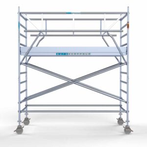 Ext. Standaard rolsteiger carbon vloer 135x305x4,2m werkhoogte dubbele voorloopleuning