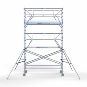 Standaard rolsteiger 135x305x6,2m werkhoogte dubbele voorloopleuning