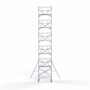 Ext. Standaard rolsteiger carbon vloer 135x190x12,2m werkhoogte enkele voorloopleuning