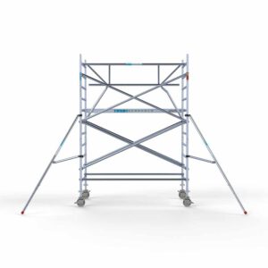 Standaard rolsteiger 135x250x4,2m werkhoogte enkele voorloopleuning