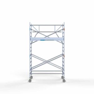 Standaard rolsteiger 135x250x5,2m werkhoogte enkele voorloopleuning