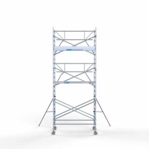 Ext. Standaard rolsteiger carbon vloer 135x250x7,2m werkhoogte enkele voorloopleuning