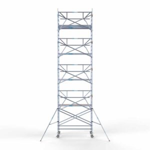 Standaard rolsteiger 135x250x10,2m werkhoogte enkele voorloopleuning