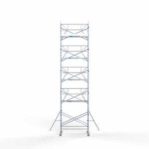 Standaard rolsteiger 135x250x11,2m werkhoogte enkele voorloopleuning
