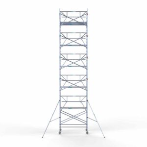 Standaard rolsteiger 135x250x12,2m werkhoogte enkele voorloopleuning