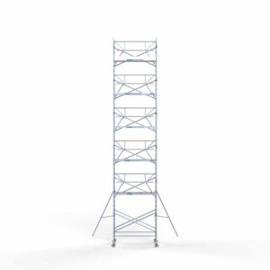 Ext. Standaard rolsteiger carbon vloer 135x250x13,2m werkhoogte enkele voorloopleuning