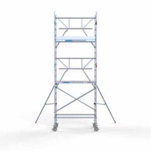 Ext. Standaard rolsteiger carbon vloer 90x190x6,2m werkhoogte enkele voorloopleuning