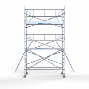 Ext. Standaard rolsteiger carbon vloer 135x305x6,2m werkhoogte enkele voorloopleuning