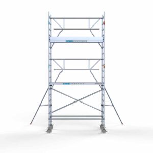 Ext. Standaard rolsteiger carbon vloer 90x250x6,2m werkhoogte enkele voorloopleuning