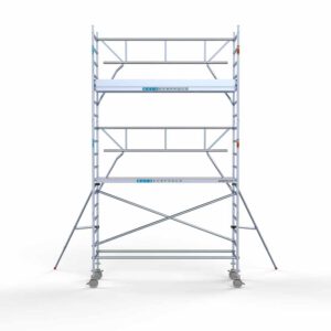 Ext. Standaard rolsteiger carbon vloer 90x305x6,2m werkhoogte enkele voorloopleuning