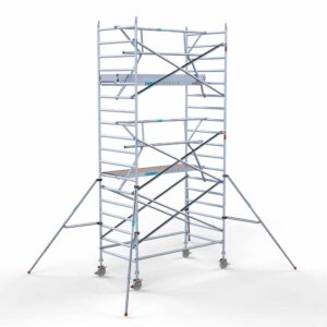 Euro rolsteiger 135x250x6,2m werkhoogte enkele voorloopleuning