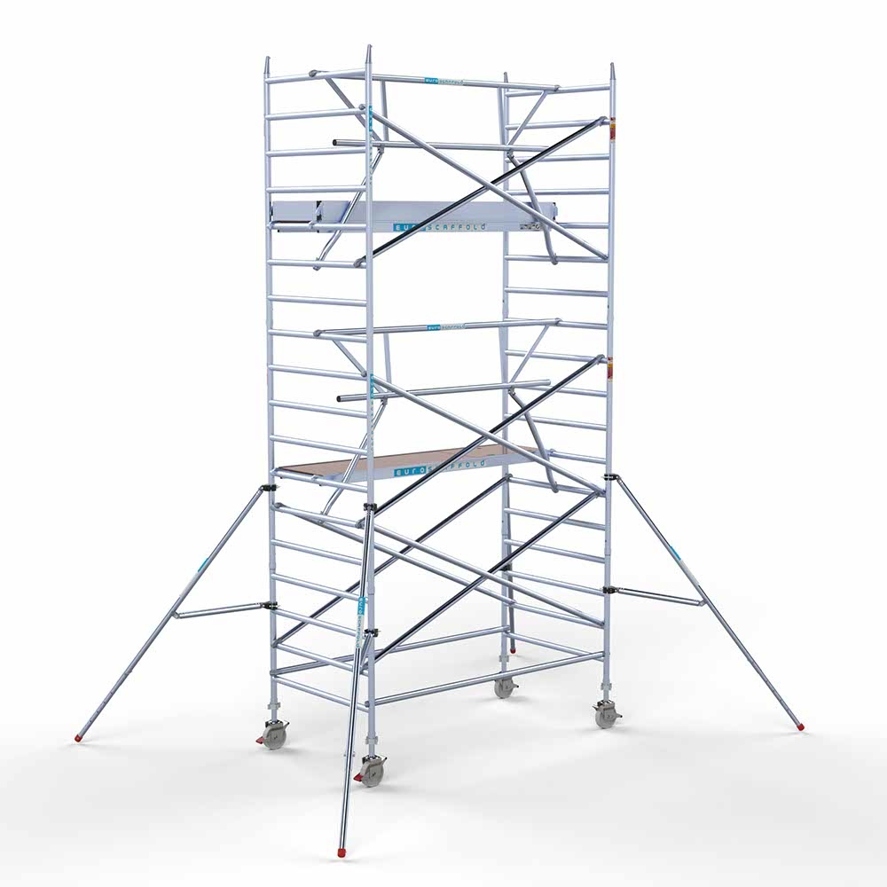 Euro rolsteiger 135x250x6,2m werkhoogte enkele voorloopleuning