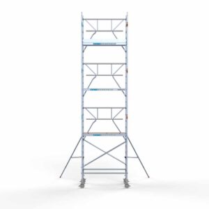 Standaard rolsteiger 90x190x7,2m werkhoogte enkele voorloopleuning
