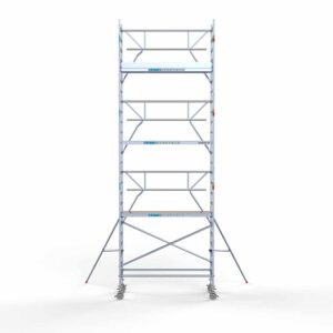 Ext. Standaard rolsteiger carbon vloer 90x250x8,2m werkhoogte enkele voorloopleuning