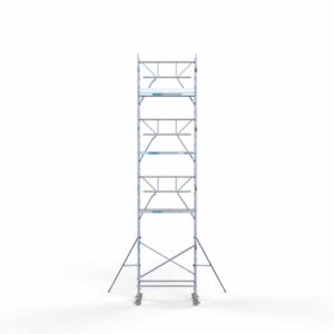 Ext. Standaard rolsteiger carbon vloer 90x190x9,2m werkhoogte enkele voorloopleuning