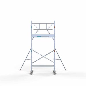 Ext. Standaard rolsteiger carbon vloer 75x190x5,2m werkhoogte enkele voorloopleuning