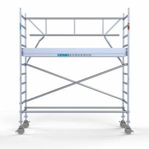 Ext. Standaard rolsteiger carbon vloer 90x305x4,2m werkhoogte enkele voorloopleuning