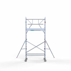 Standaard rolsteiger 90x190x5,2m werkhoogte enkele voorloopleuning