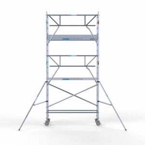 Ext. Standaard rolsteiger carbon vloer 75x250x6,2m werkhoogte enkele voorloopleuning