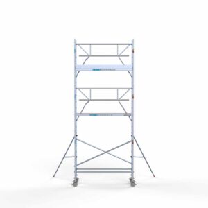 Ext. Standaard rolsteiger carbon vloer 75x250x7,2m werkhoogte enkele voorloopleuning