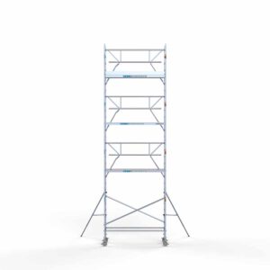 Standaard rolsteiger 75x250x9,2m werkhoogte enkele voorloopleuning