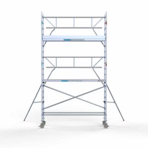 Standaard rolsteiger 75x305x6,2m werkhoogte enkele voorloopleuning
