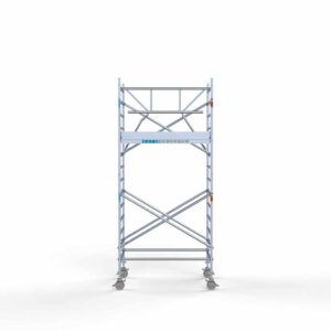Standaard rolsteiger 135x190x5,2m werkhoogte enkele voorloopleuning