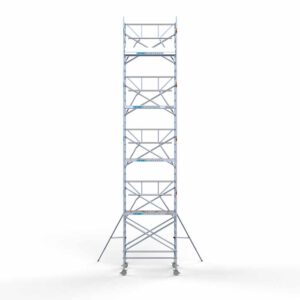 Ext. Standaard rolsteiger carbon vloer 135x190x10,2m werkhoogte enkele voorloopleuning