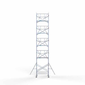 Ext. Standaard rolsteiger carbon vloer 135x190x11,2m werkhoogte enkele voorloopleuning