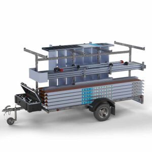 Steigeraanhanger 305 + Ext. Standaard rolsteiger 135x305x8,2m werkhoogte