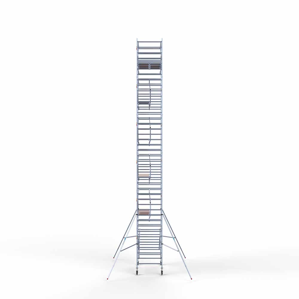 Ext. Standaard rolsteiger carbon vloer 135x250x13,2m werkhoogte dubbele voorloopleuning - Afbeelding 2