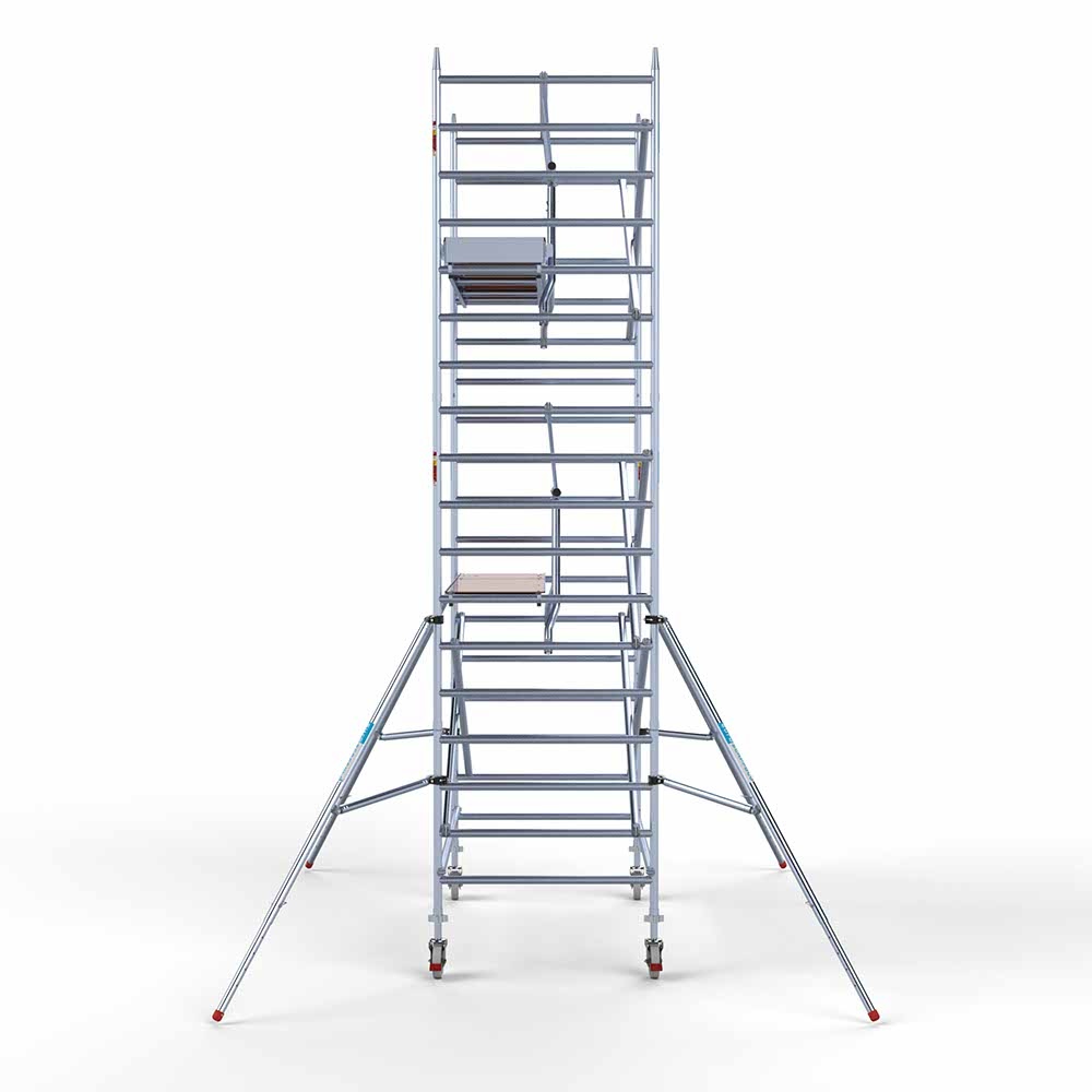Euro rolsteiger 135x250x6,2m werkhoogte enkele voorloopleuning - Afbeelding 3