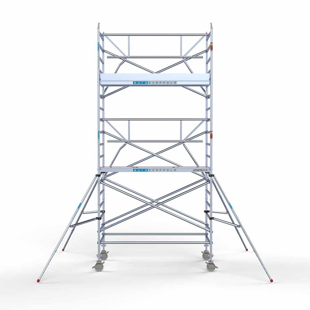 Euro rolsteiger 135x250x6,2m werkhoogte enkele voorloopleuning - Afbeelding 2