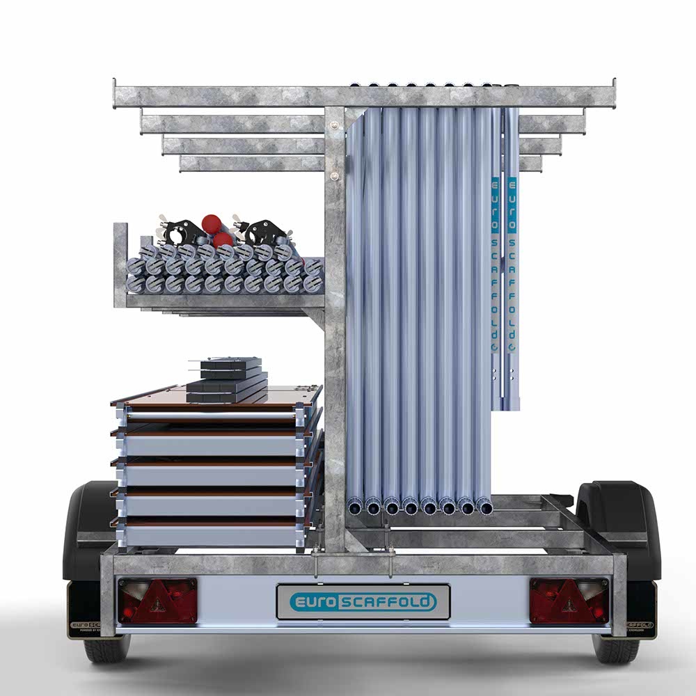 Steigeraanhanger 250 + Ext. Standaard rolsteiger carbon vloer 135x250x8,2m werkhoogte - Afbeelding 5